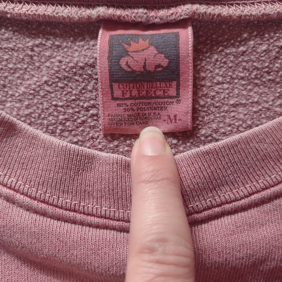 Medium 1990s Anvil Knitwear Inc.| Glacial Point Yosemite Sweatshirt| Eraser Pink - Picture 5 of 5